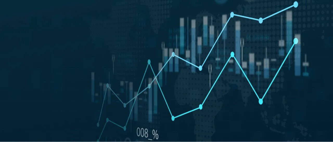 Stock image of a liner chart