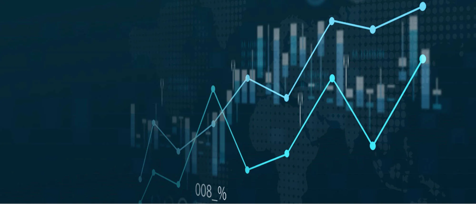 Stock image of a liner chart